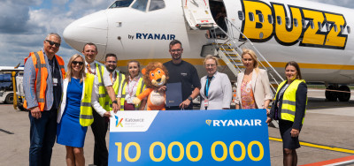 10 mln pasażerów Ryanaira w Katowice Airport