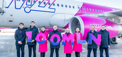 Stomiliontý cestující Wizz Air v Polsku odletěl z letiště Katowice Airport