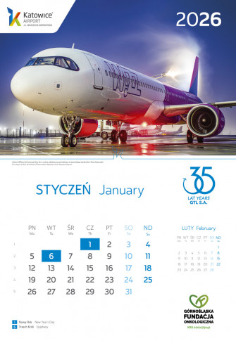 Kalendarz Katowice Airport 2026 - Kalendarz Katowice Airport 2026