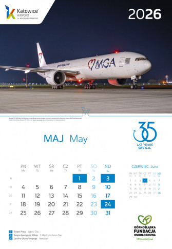 Kalendarz Katowice Airport 2026 - Kalendarz Katowice Airport 2026