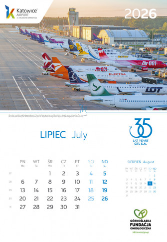 Kalendarz Katowice Airport 2026 - Kalendarz Katowice Airport 2026