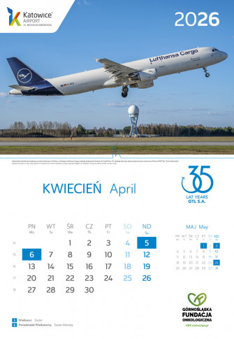 Kalendarz Katowice Airport 2026 - Kalendarz Katowice Airport 2026