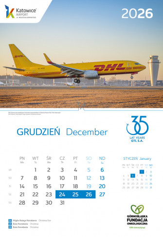 Kalendarz Katowice Airport 2026 - Kalendarz Katowice Airport 2026